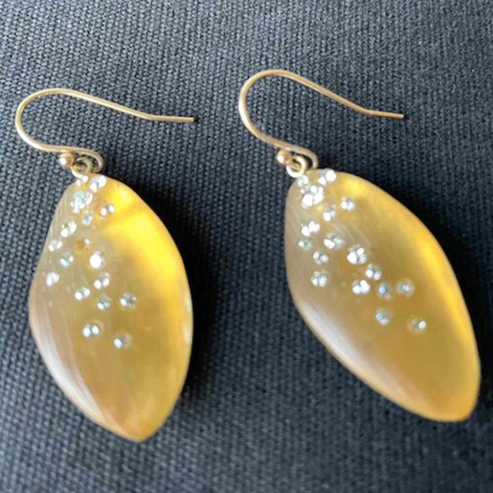 Alexis Bittar | Dust Long Leaf Statement Earrings (Warm Brown)